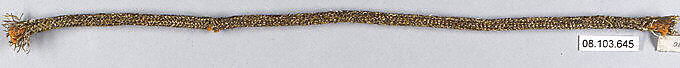 Cord, Metal thread, probably European