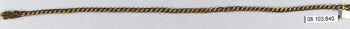 Cord, Metal thread, probably European