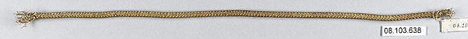Cord, Metal thread, Probably European