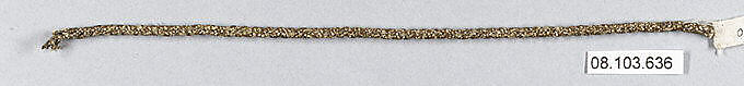 Cord, Metal thread, probably European