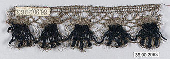 Passementerie, Chenille and metal thread, French