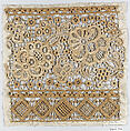 Fragment, Silk, machine made lace, German