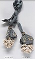 Pair of tassels, Linen and silk, Italian