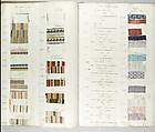 Textile Sample Book, Woven silk fabrics on paper, French, Lyons