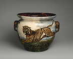 Pot, Martinus Kuijtenbrouwer (Dutch, 1821–1897), Stoneware, French, Longwy