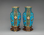 Vase (one of a pair), Christopher Dresser (British, Glasgow, Scotland 1834–1904 Mulhouse), Earthenware, British, Stoke-on-Trent, Staffordshire