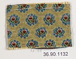 Sample, Silk and metal thread, possibly Russian