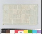 Lace sampler, Embroidered net, British