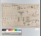 Sampler, Silk on linen, German