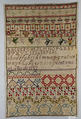 Sampler, Wool on canvas, Spanish