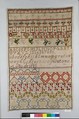 Sampler, Wool on canvas, Spanish