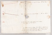 Textile swatch to accompany letter, French