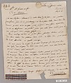 Letter with textile samples, French