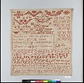 Sampler, Linen on linen, Spanish