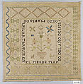 Sampler, Linen, Spanish