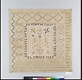Sampler, Linen, Spanish