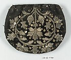 Cap crown, Metal thread on velvet, German
