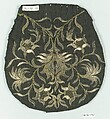 Cap crown, Metal thread on silk, Southern German
