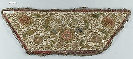Panel, Silk and metal thread, German or Swiss