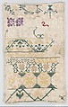 Sampler, Wool on cotton, Spanish