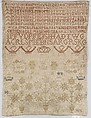 Sampler, Gesina Hendrica Galman Dutch, born ca. 1815, Silk on linen, Dutch