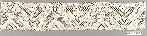 Fragment, Bobbin lace, Swedish, Vadstena