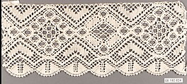 Fragment, Bobbin lace, Swedish, Dalarna