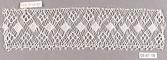 Fragment, Bobbin lace, Swedish (Rättvik) (Dalarna)