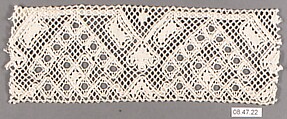 Fragment, Bobbin lace, Swedish, Dalarna