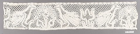 Fragment, Bobbin lace, German, Holstein