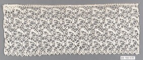 Piece, Bobbin lace, Italian, Sicily