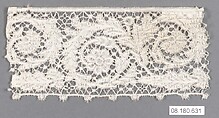 Piece, Bobbin lace, Italian, Cantù