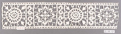 Insertion, Bobbin lace, Italian, Genoa