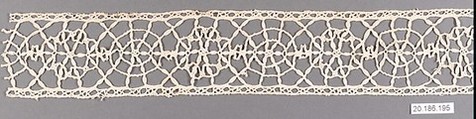 Insertion, Bobbin lace, Italian, Liguria