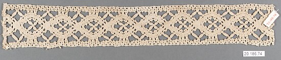 Insertion, Bobbin lace, Italian, Genoa