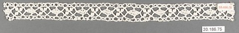 Insertion, Bobbin lace, Italian, Genoa