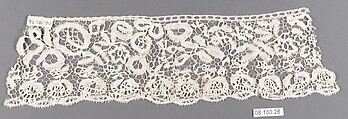 Fragment, Bobbin lace, British, Honiton