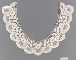 Collar, Bobbin lace, British, Honiton