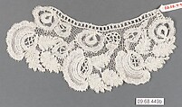 Pair of cuffs, Bobbin lace, British, Honiton