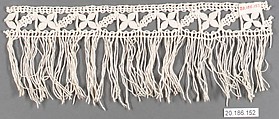Edging with fringe, Bobbin lace, Italian