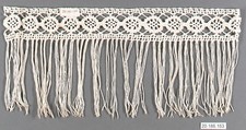 Edging with fringe, Bobbin lace, Italian