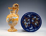 Ewer, Faience (tin-glazed earthenware), French, Nevers