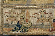 Aglauros’s Vision of the Bridal Chamber of Herse, from the Story of Mercury and Herse, Design attributed to Giovanni Battista Lodi da Cremona (Italian, active 1540–52), Wool, silk and precious metal-wrapped threads (20-22 warps per inch, 8-9 warps per cm.), Netherlandish, Brussels