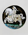 Julius Caesar, Colin Nouailher  French, Painted enamel on copper, partly gilt, French, Limoges