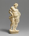 Standing man representing a statue, Master of the Martyrdom of St. Sebastian  Austrian, Ivory, Austrian