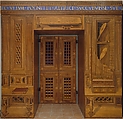 Studiolo from the Ducal Palace in Gubbio, Designed by Francesco di Giorgio Martini (Italian, Siena 1439–1501 Siena), Walnut, beech, rosewood, oak and fruitwoods in walnut base, Italian, Gubbio