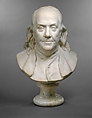 Benjamin Franklin (1706–1790), Jean Antoine Houdon (French, Versailles 1741–1828 Paris), Marble, French