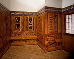 Studiolo from the Ducal Palace in Gubbio, Designed by Francesco di Giorgio Martini (Italian, Siena 1439–1501 Siena), Walnut, beech, rosewood, oak and fruitwoods in walnut base, Italian, Gubbio