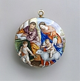 Watch, Watchmaker: Jacques Goullons (French, recorded 1626, active Paris ca. 1640–60, died 1671), Case and dial: painted enamel on gold; Movement: gilded brass and steel, partly blued, French, Paris or Blois