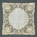 Handkerchief, Needle lace, Point de Gaze, linen, Belgian